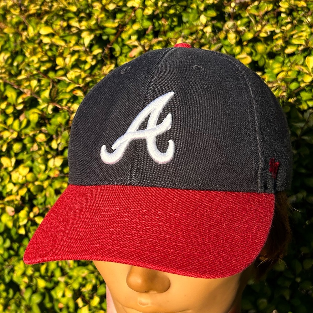 Vintage Y2K Atlanta Braves ⚾️ ‘47 wool strapback baseball cap hat MLB